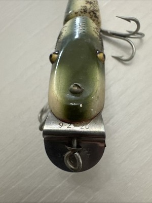 Vintage Creek Chub 718 SW Saltwater Pikie Wood Lure - Glass Eyes