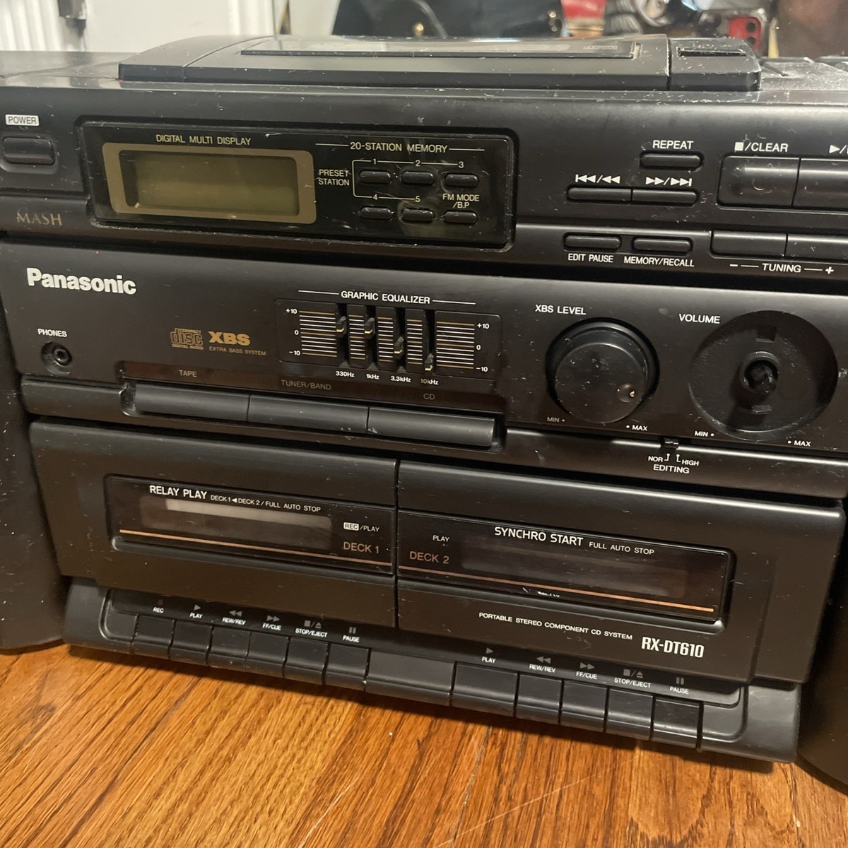 Panasonic Rx-dt610 Portable Stereo Component Tested For Parts Or