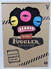 NEW Fuggler Funny Ugly Monster Laboratory Misfits 9" Plush Black Annoyed Alien