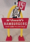 McDonalds "SPEEDEE" Sign. 3d Printed Miniature Vintage Replica from the 50s-60s