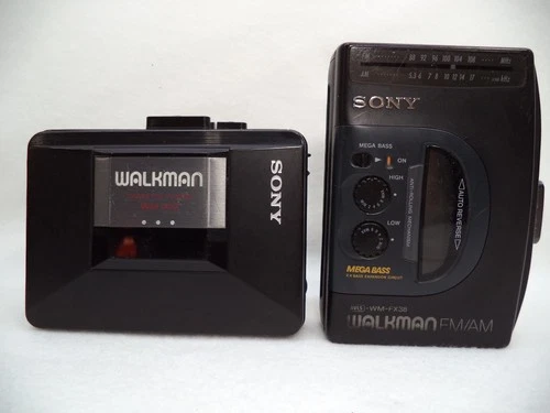 Vtg Lot of 2 Sony Walkman Cassette Players- Parts or Repair- WM-FX38 & WM-A12