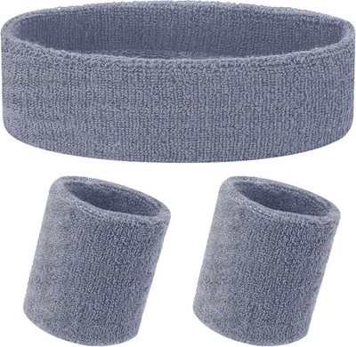 Schweißband-Set mit Stirnband und Armbändern, Einheitsgröße, Schwarz und Grün