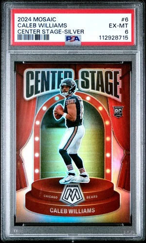 2024 PANINI MOSAIC CENTER STAGE SILVER #6 CALEB WILLIAMS ROOKIE RC PSA 6
