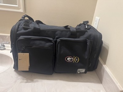 Nike Georgia Football Team Playoff Package Black Duffel Bag White CFP Logo