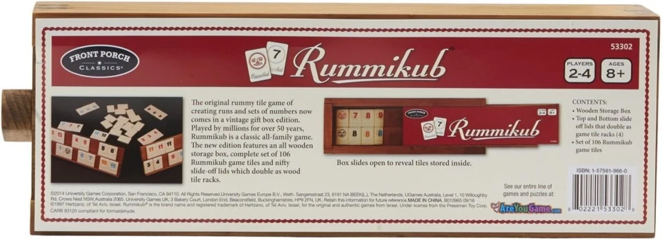 Classic Rummikub Set with Elegant Wooden Case - 106 Tiles & Travel-Friendly - Image 4 of 4
