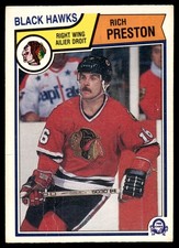 1983-84 O-Pee-Chee VTG OPC Hockey Rich Preston Chicago Blackhawks #110