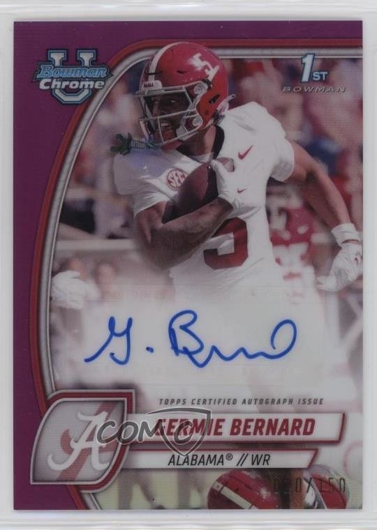2024 Bowman U Chrome Prospect Fuchsia Refractor /150 Germie Bernard Auto 0j3l