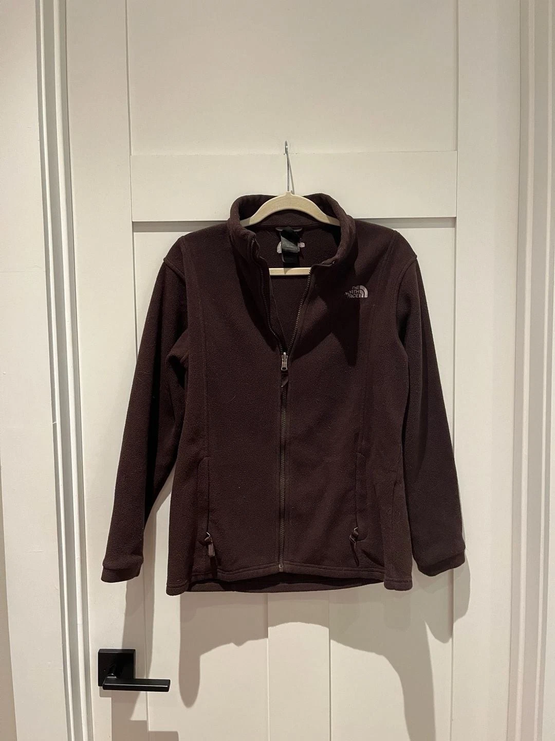 The North Face Girls Full Zip Fleece Jacket Brown Size XL/TG