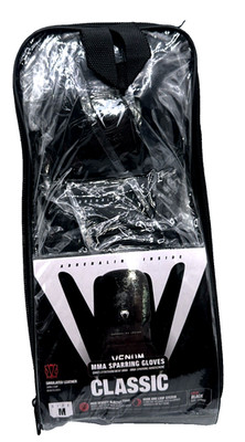 Venum MMA-Handschuhe   Schwarz, Größe M   Profi-Qualität, Hook & Loop Verschluss
