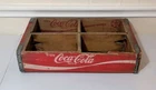 Vintage Coca Cola Wooden Red 24 Count Soda Pop Bottle Carrying Crate