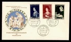 DR WHO 1956 GERMANY SAAR FDC PORTRAIT SEMI POST COMBO M78939