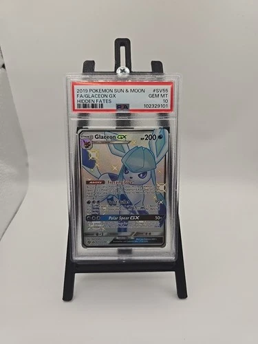 Pokémon TCG Glaceon GX Hidden Fates Holo PSA 10 SV55/SV94 Full Art Ultra Rare