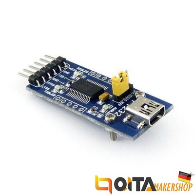 Waveshare FTDI FT232 USB UART Board (Mini) USB TO UART Original FT232RL an Bord