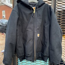 VINTAGE UFCW CARHARTT MENS LARGE BLACK MADE IN USA