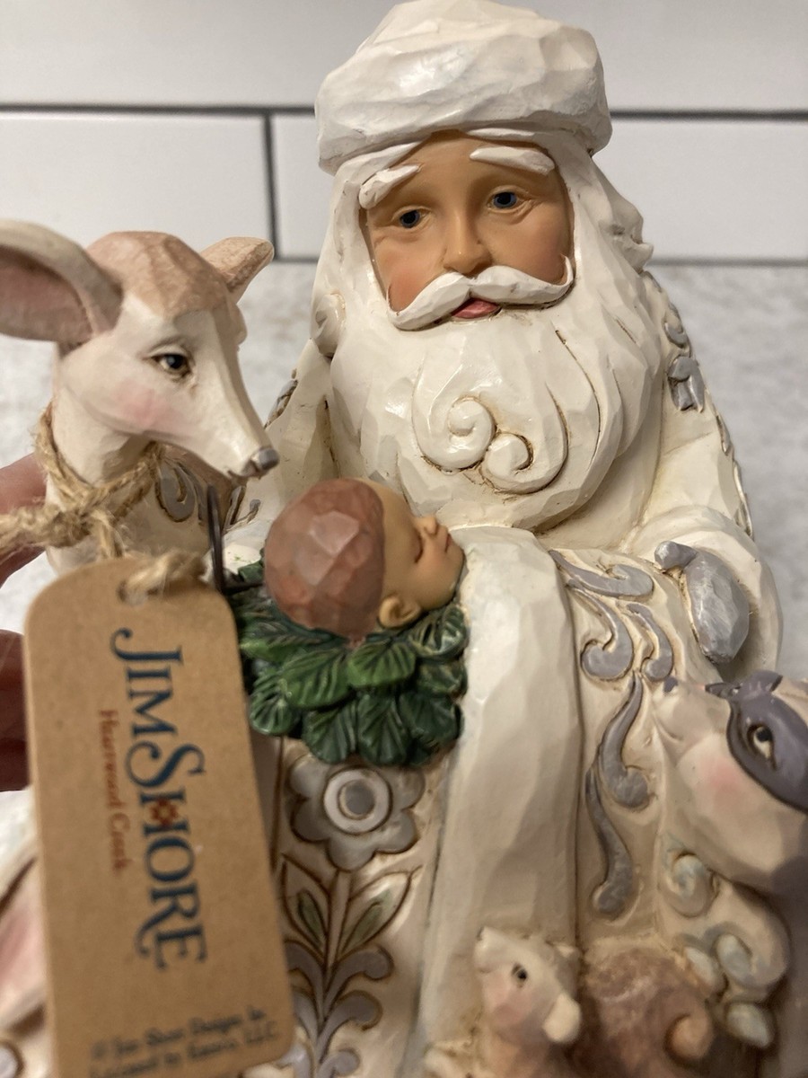 Jim Shore Miracle in The Moonlight 2016 White Woodland Santa
