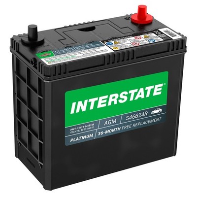 Interstate Batteries Group Size S46B24R AGM Automotive Battery 12V