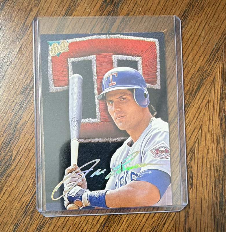 Leaf 1993 Studio Jose Canseco Autograph #47 Texas Rangers MLB Baseball Card
