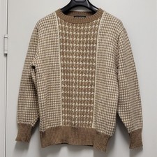 Vintage Puritan Mens Sweater Large Fair Isle Houndstooth Wool Blend Made in USA
