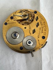 VINTAGE 16 SIZE WALTHAM POCKET WATCH MOVEMENT GR. PARK ROAD KEEPING TIME