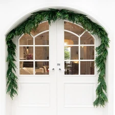 6FT Real Touch Norfolk Pine Green Artificial Christmas Garland Faux Greenery Gar