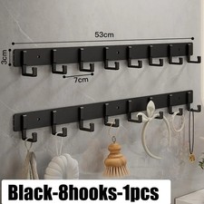 Key Coat Clothes Door Holder Rack Hook Wall Mounted Hanger 5/7 Hooks Aluminum