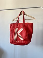 Borsa shopper KENZO in pelle rossa con logo K lusso