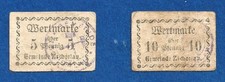 10 175 Notgeld Gemeinde Zschorlau 5+10 Pfg. (Kpl.), mit Stempel, ohne Datum