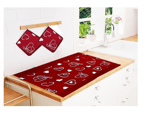 Set 2 Presine Coppia Pattina Forno Fornelli Arredo Cucina Coordinato PARIS Love - Foto 1 di 7