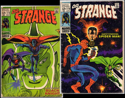 DOCTOR STRANGE #178 & 179 (1969) SPIDER-MAN!   TEARS Etc! EXAMINE for DAMAGES!