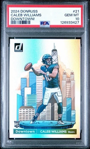 2024 Panini Donruss - Downtown! Caleb Williams #21 (RC) PSA 10