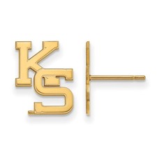 10k Yellow Gold Kansas State University Small Post Earrings