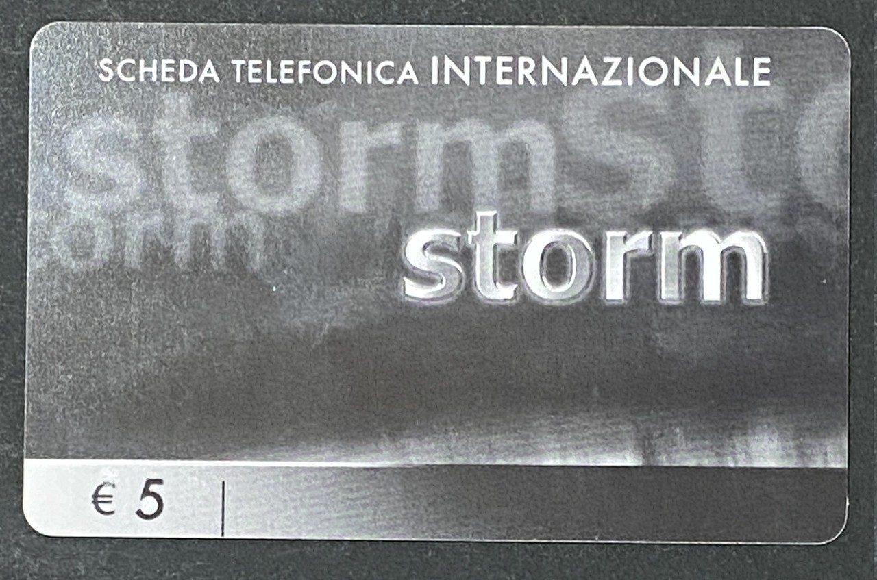 Scheda Telefonica Internazionale Storm 5 Euro 50 Units Usata Vintage