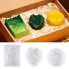 DIY Silikon Seifengießform Gießformen Blumen Blatt Handgemachte Seifen Form Neu