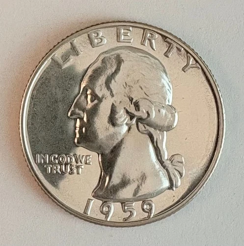 1959 P Washington Quarter 90% Silver Uncirculated.