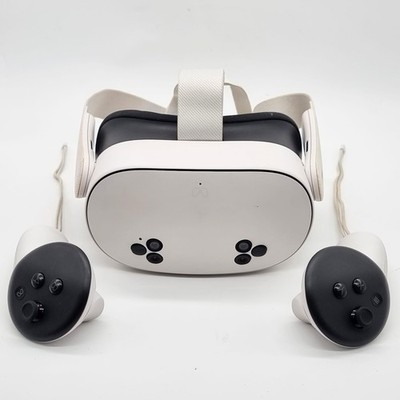 Meta Quest 3S 128GB Virtual Reality Headset White with Controllers Carry Case
