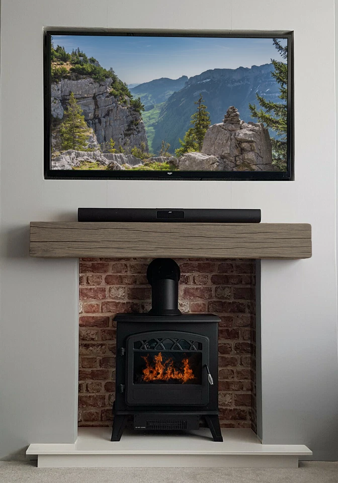 Hand Crafted OAK MANTEL BEAM Mantelpiece Log Burner Mantle BESPOKE OAK FIREPLACE - Image 2 of 4