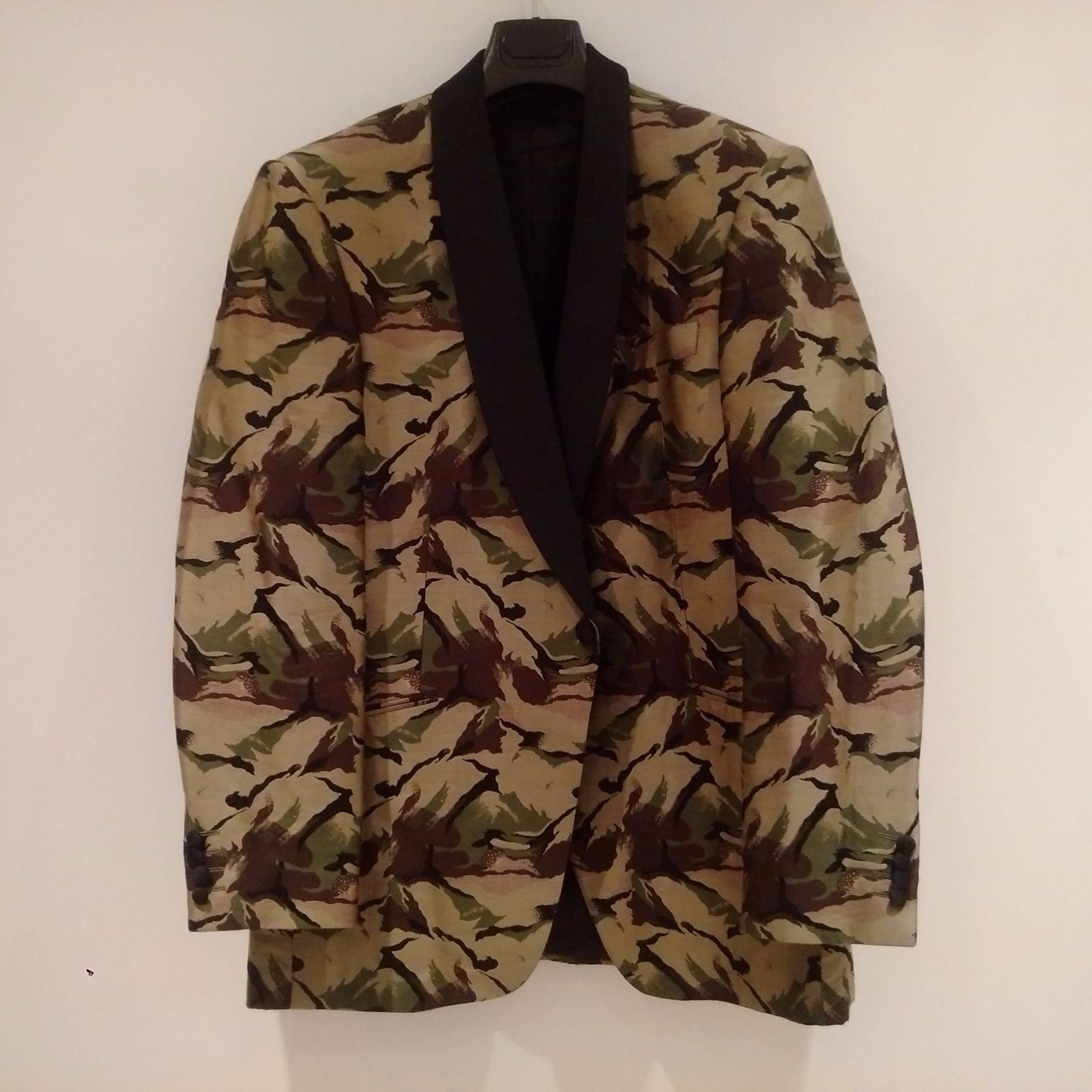 RICHARD JAMES Mens Green/Black Army Camouflage Dress Blazer Jacket UK XL