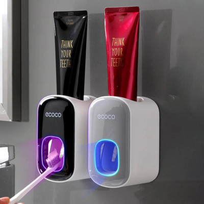 ECOCO Automatic Toothpaste Dispenser Wall Mount Bathroom Bathroom Accessories Wa