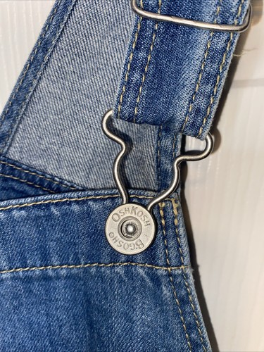 Vintage Osh Kosh Denim Overalls Skirt Girls Size 14 Retro Cottagecore Jean A1 - Picture 3 of 5