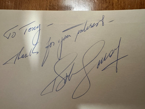 Bob Cousy HOF Boston Celtics Autographed 3x5 index card basketball signature - Picture 3 of 4