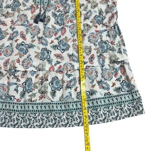 Blusa Top Bohemia J. Jill Folklórica Boho Cachemira Floral Borla Sin Mangas XL - Imagen 6 de 14