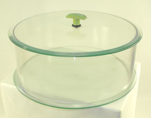 Soda Fountain General Store Mid Century Vintage 40's Glass Cake Plate Chipped - Picture 6 of 10