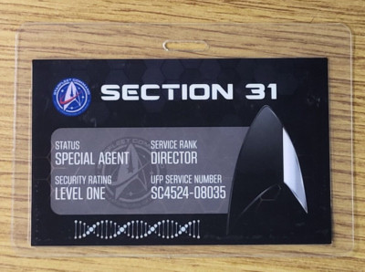 Star Trek ID Badge-Discovery Section 31 Special Agent Cosplay B