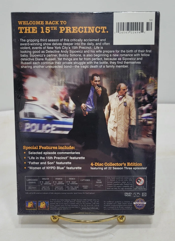 NIB NYPD Blue, the Complete Third Season DVD Set ABC Television Series - Image 2 of 2