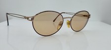 Vintage Genny 606 5167 Gold Purple Oval Metal Sunglasses Italy FRAMES ONLY