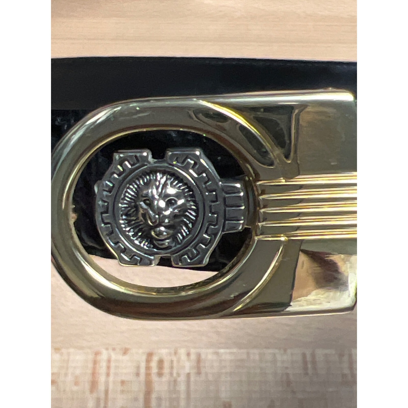 Black Croc Pattern Belt - image 4