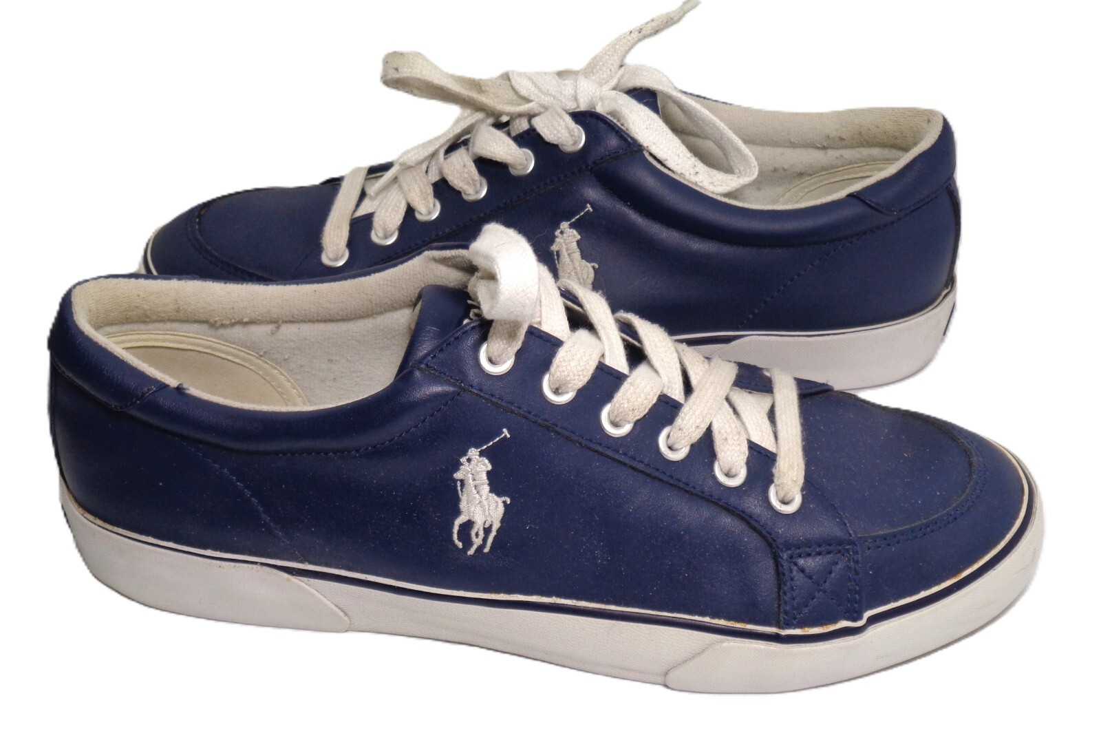 Ralph Lauren Polo Sport Sneakers Blu Scarpe in Pelle Uomo US Taglia 12D Pony