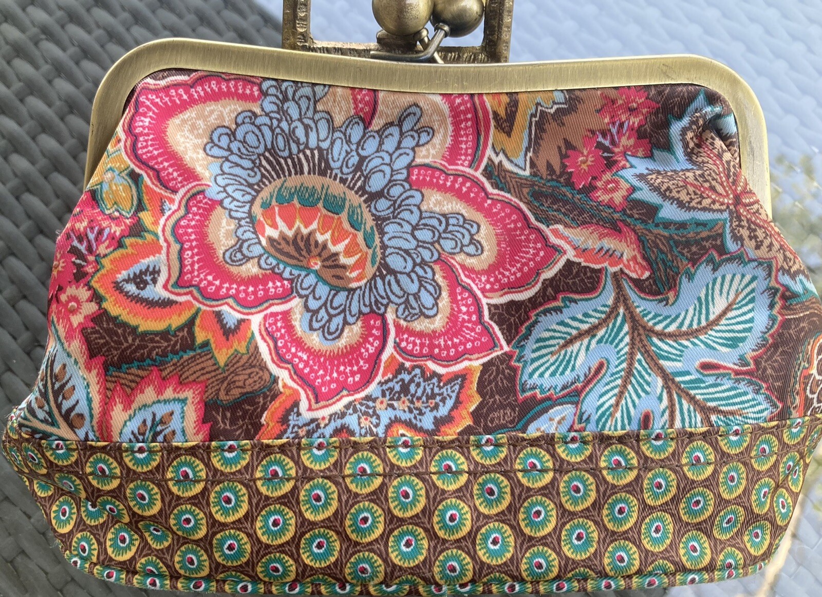 Oililiy Floral Kiss Lock Cosmetic Bag PVC Coated eBay