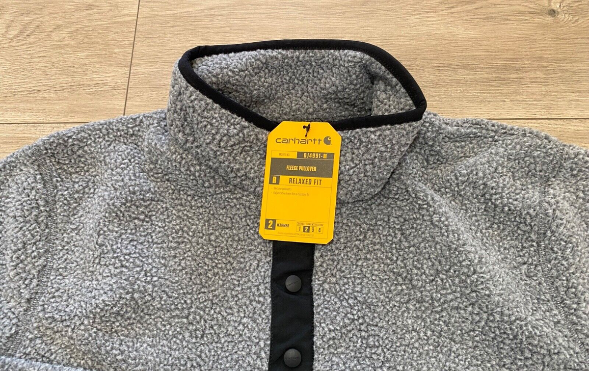 CARHARTT Snap T Fleece Pullover Mens L Tall Relaxed Fit Jacket