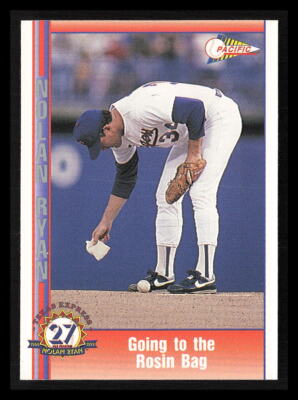 Going to Rosin Bag 1991 Pacific Nolan Ryan Texas Express I #98  Texas Rangers